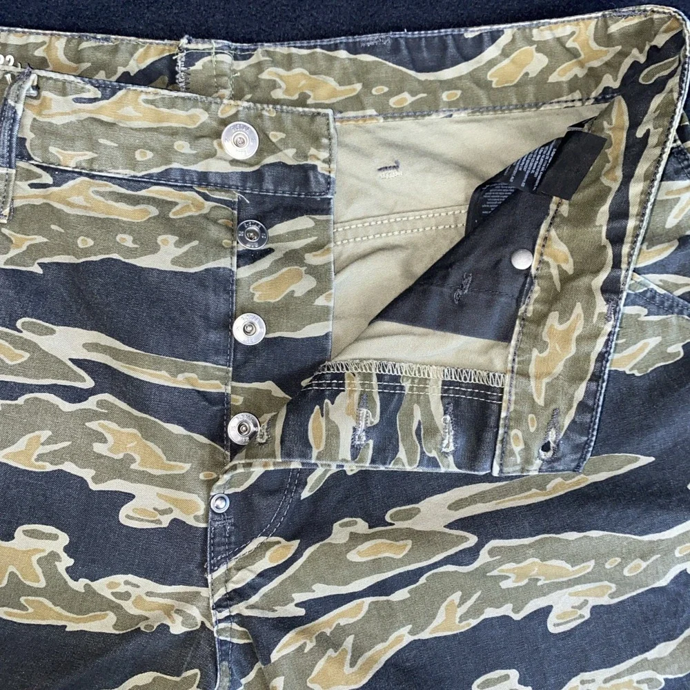 G Star Raw 5622 MENS SIZE 36X32 3D Tapered Camo Denim Pharrell Green Woodland